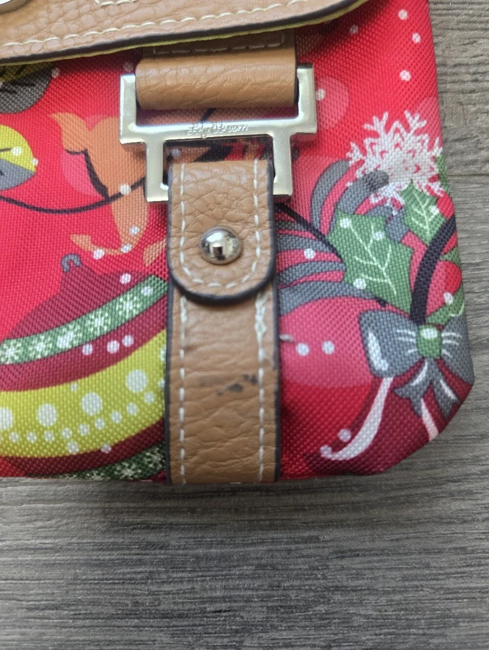 Lily Bloom Christmas Front Pocket Crossbody Bag Holiday Festive